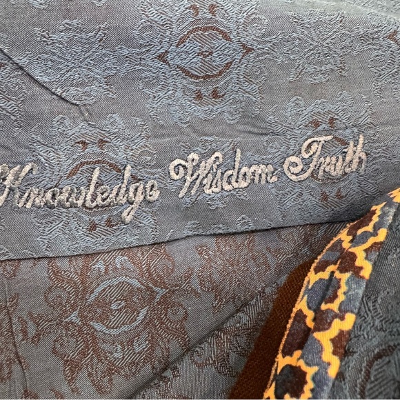 Robert Graham Blue/Black Geo-Design Cotton L/S w/Flip Cuffs Shirt 2XL - Picture 3 of 10